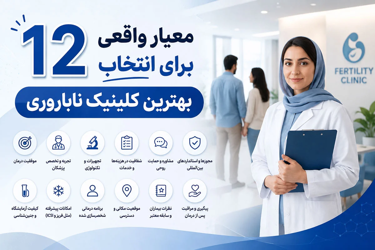 راهنمای انتخاب بهترین مرکز درمان ناباروری در ایران و اصفهان 1 12 معیار واقعی برای انتخاب بهترین کلینیک ناباروری