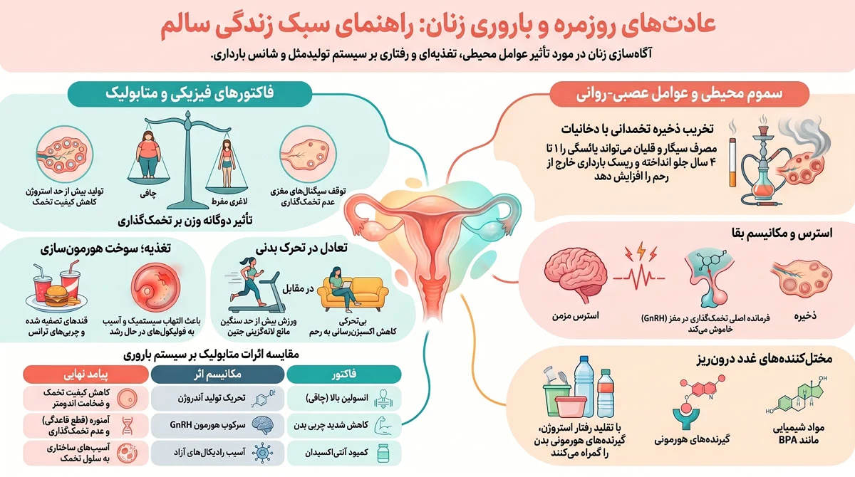 تأثیر سبک زندگی بر باروری زنان، کدام عادتها شانس بارداری را کم یا زیاد میکنند؟ 1 عادت هایی که باروری را کم می کنند